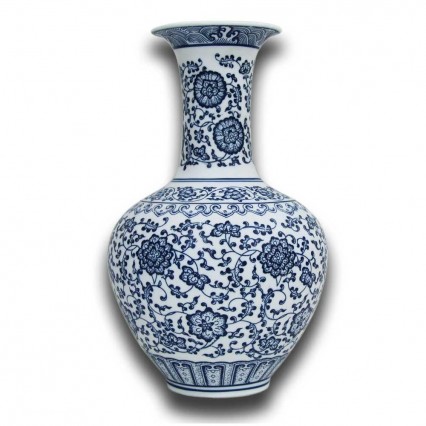 Authentic  Chinese Hand Painted Flower Vase